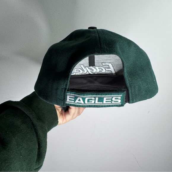Vintage Philadelphia Eagles TWINS Enterprise Adjustable Hat Green Wool Blend NFL - Picture 3 of 6